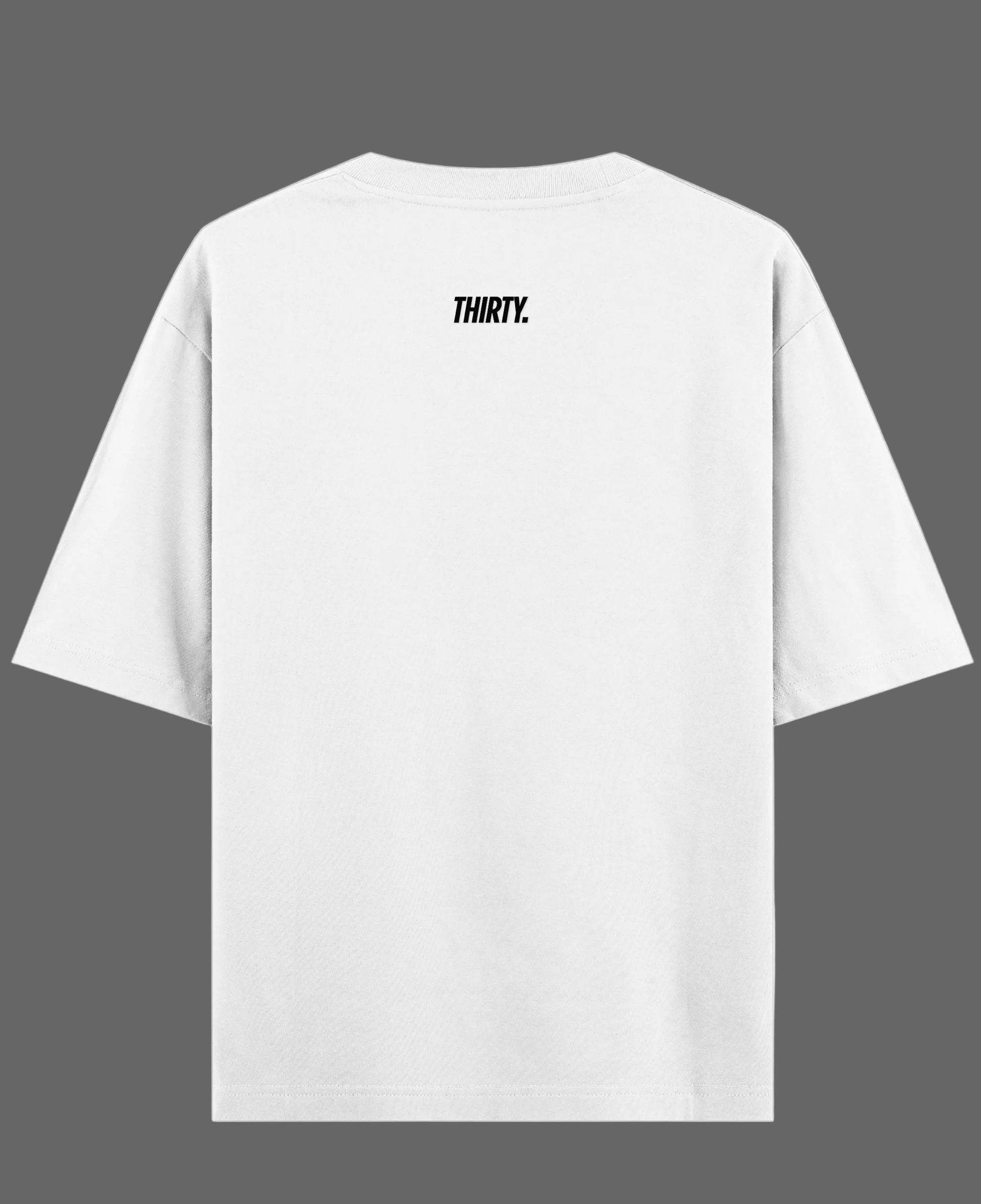 White Oversized T-shirt Back Design