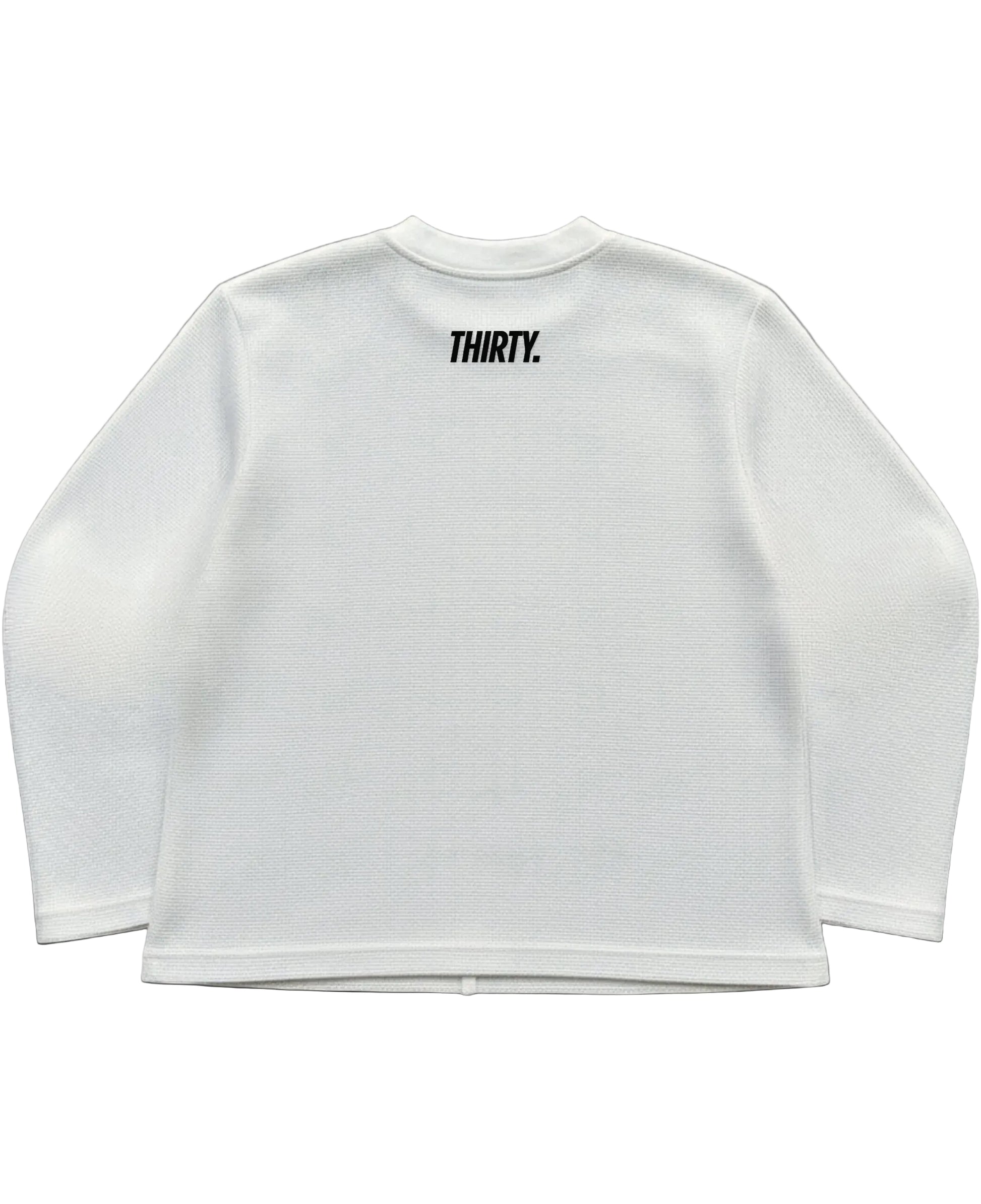 Off-white waffle knit oversized full-sleeve Back Design